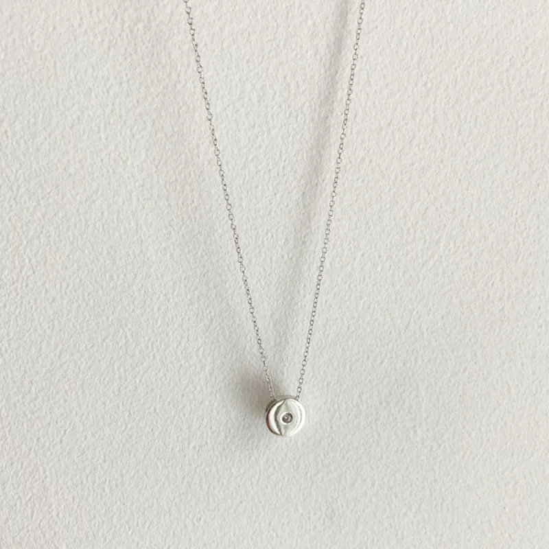 Invisible Disc charm necklace - adjustable cable chain length sold by ELA
