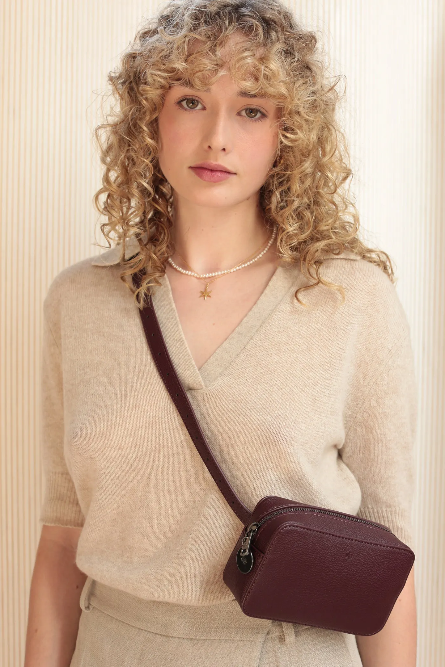 Micro Belt Bag – Merlot Pebble sold by ELA product image thumbnail 3