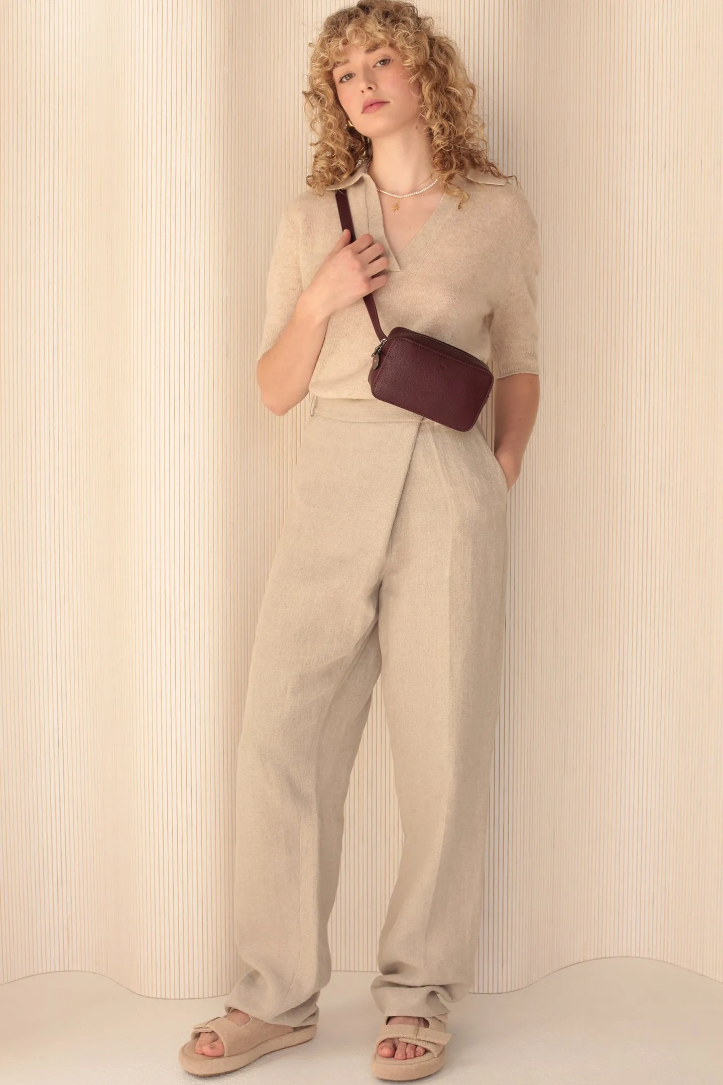 Micro Belt Bag – Merlot Pebble sold by ELA product image thumbnail 2