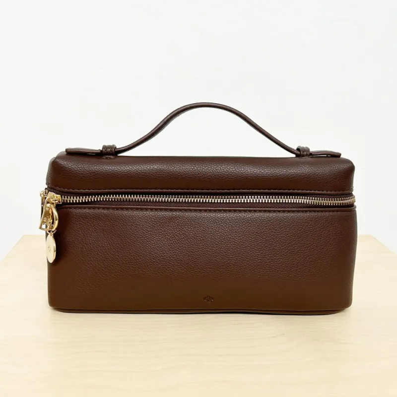 Case Clutch - Dark Brown Pebble without Strap Sample Sale sold by ELA