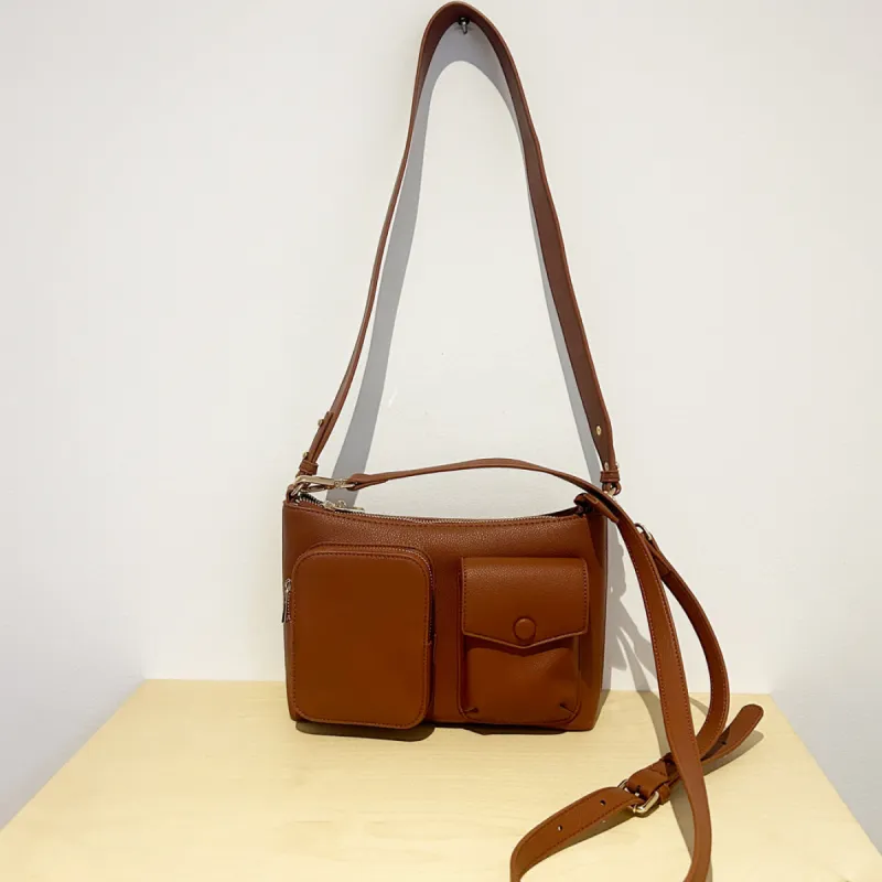 Pocket Crossbody  - Tan Sample Sale sold by ELA