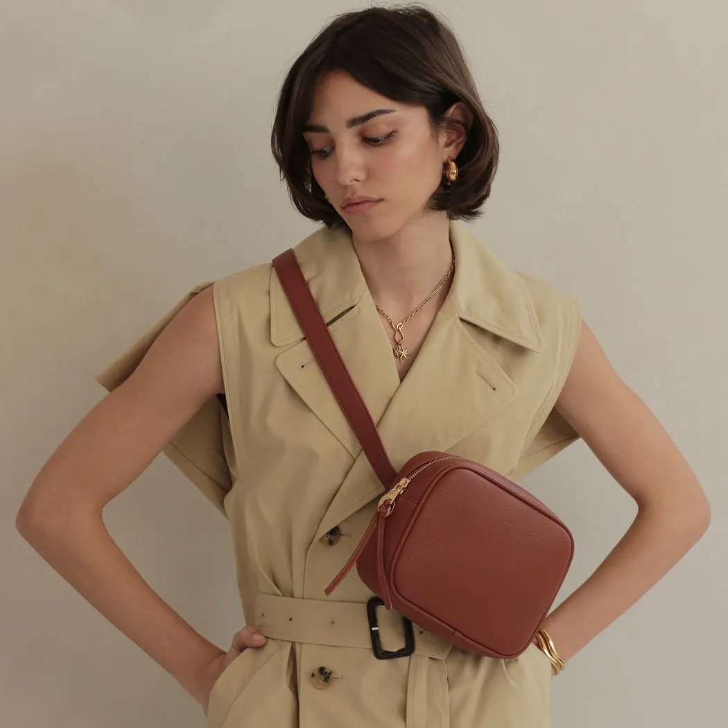 Belt Bag – Walnut Pebble with Gold Hardware sold by ELA product image thumbnail 2