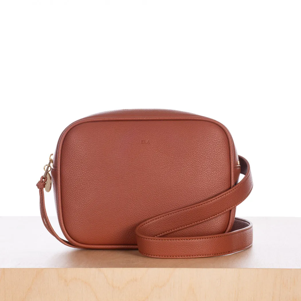 Belt Bag – Walnut Pebble with Gold Hardware sold by ELA