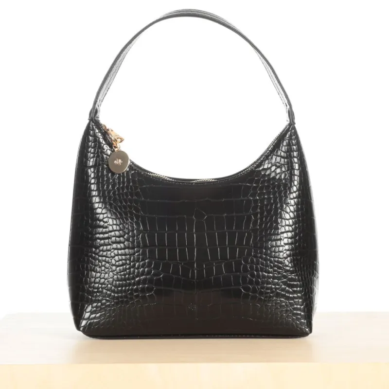 Marlo Bag - Black Croc Effect made by ELA