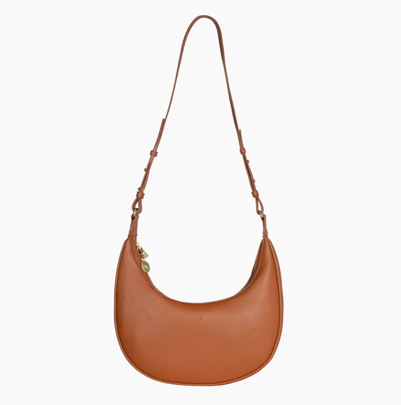 ela x Sasha Exeter - Sasha Zipper Saddle Tan Pebble made by ELA