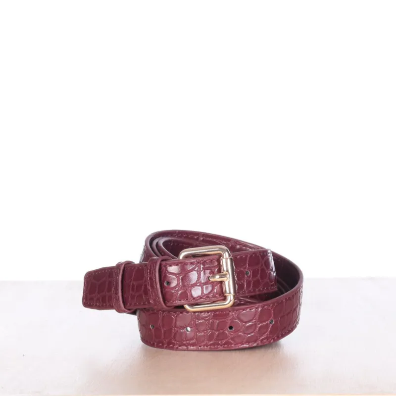 Wine Croc Effect Belt Strap (L/LXL) sold by ELA