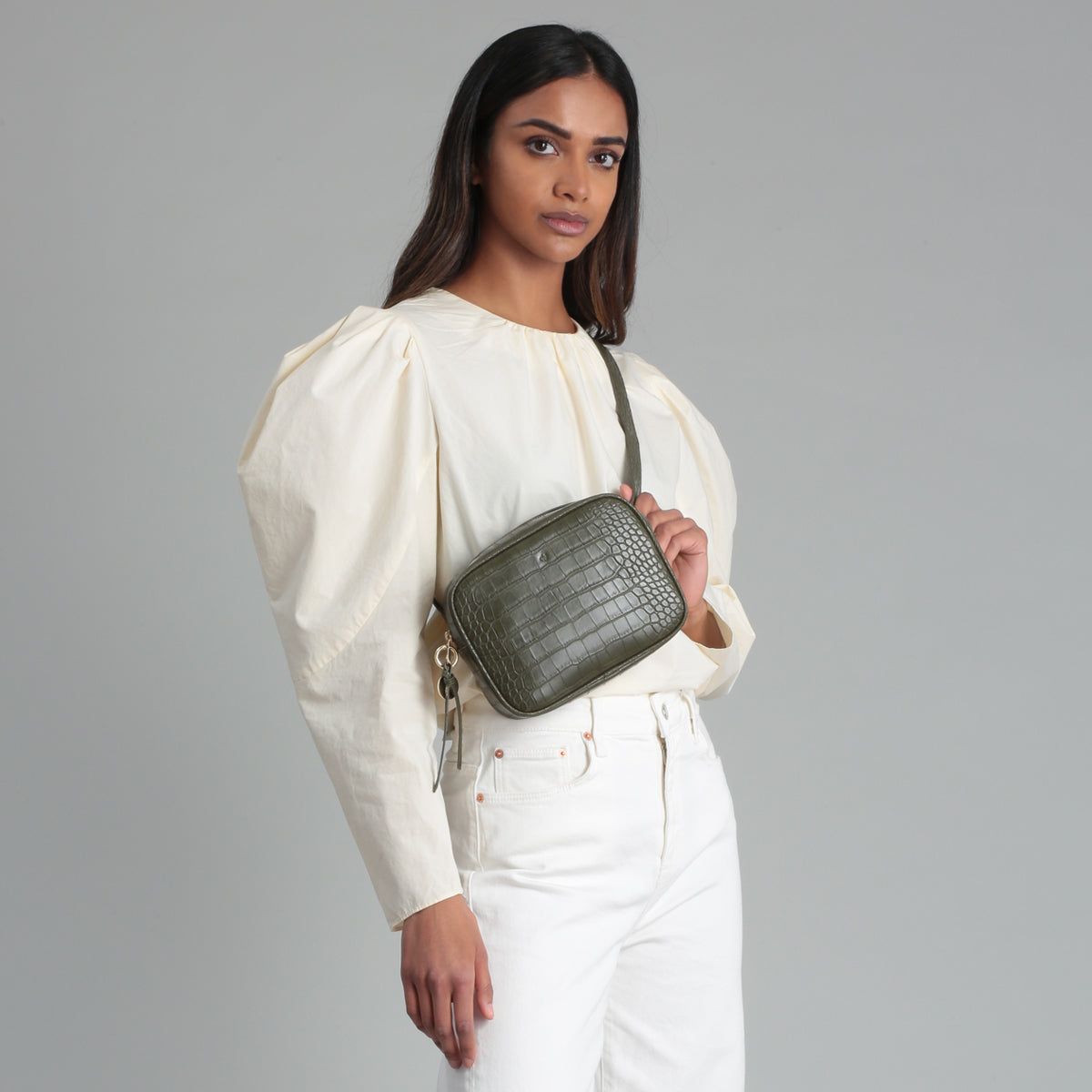 Belt Bag – Khaki Croc sold by ELA product image thumbnail 2