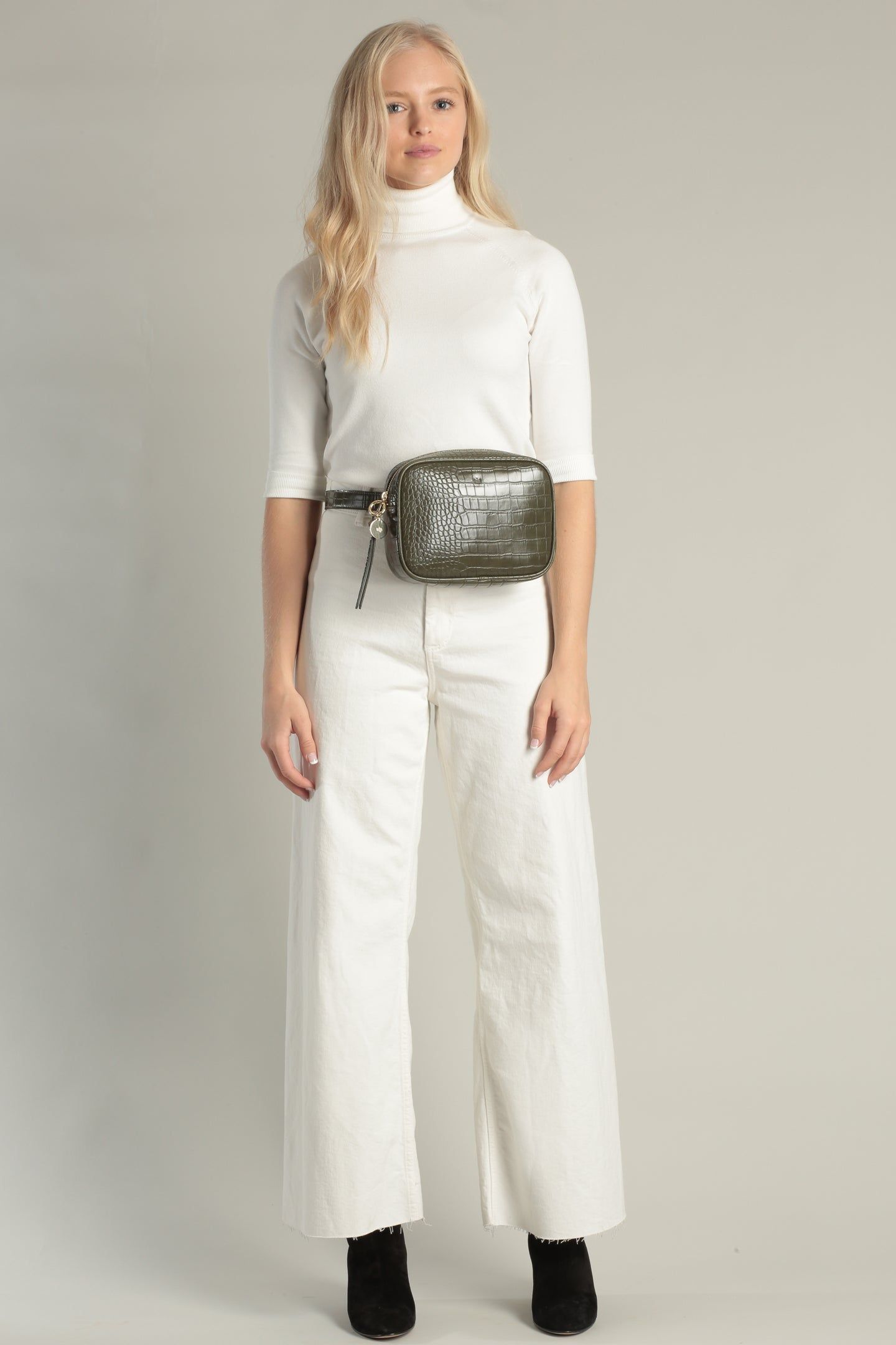 Belt Bag – Khaki Croc sold by ELA product image thumbnail 3