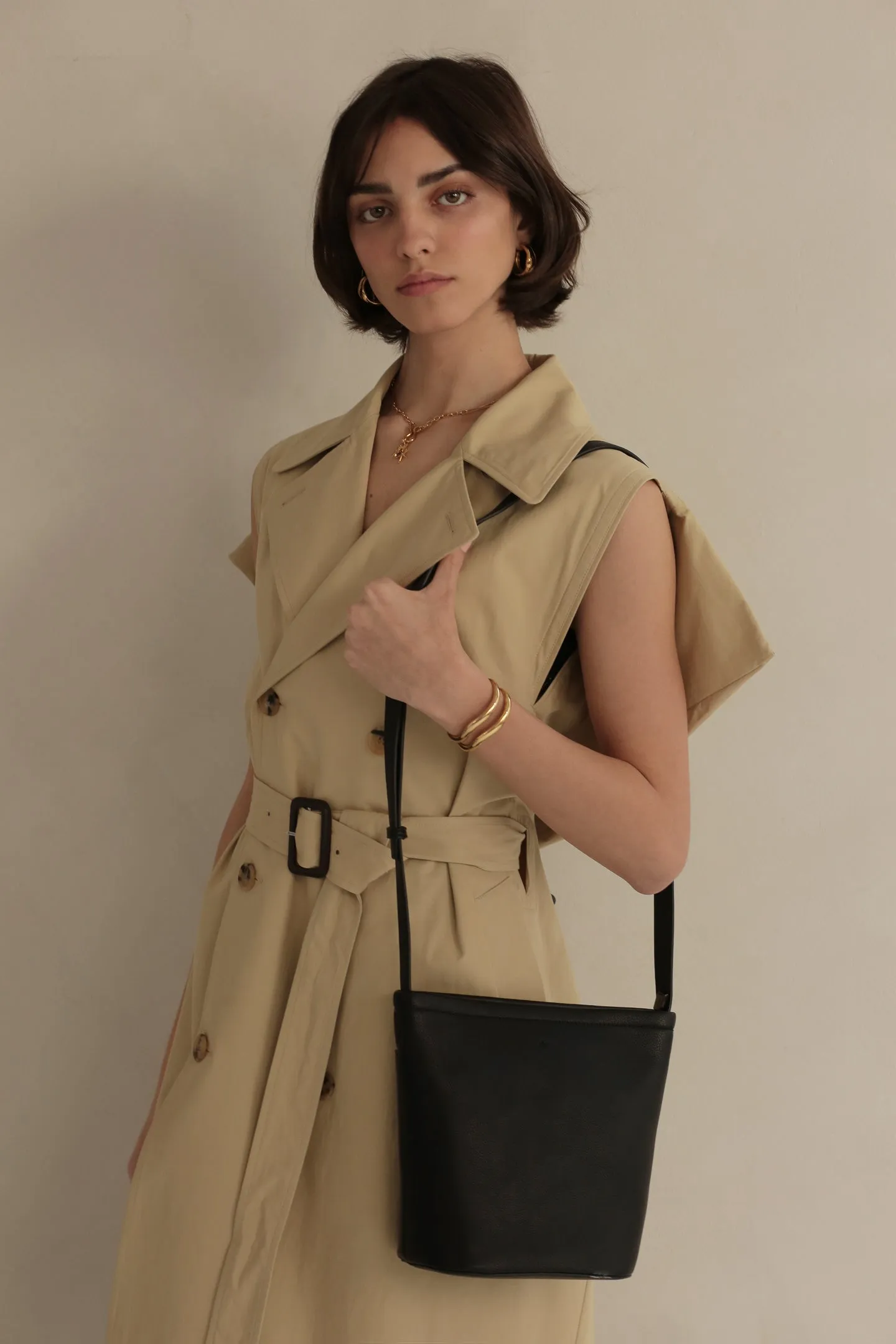 Mia Bucket Bag - Black Pebble sold by ELA product image thumbnail 2