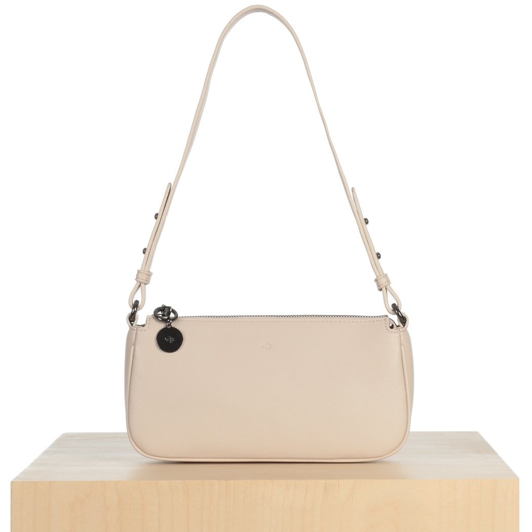 Fayette Shoulder Bag - Dove Pebble sold by ELA