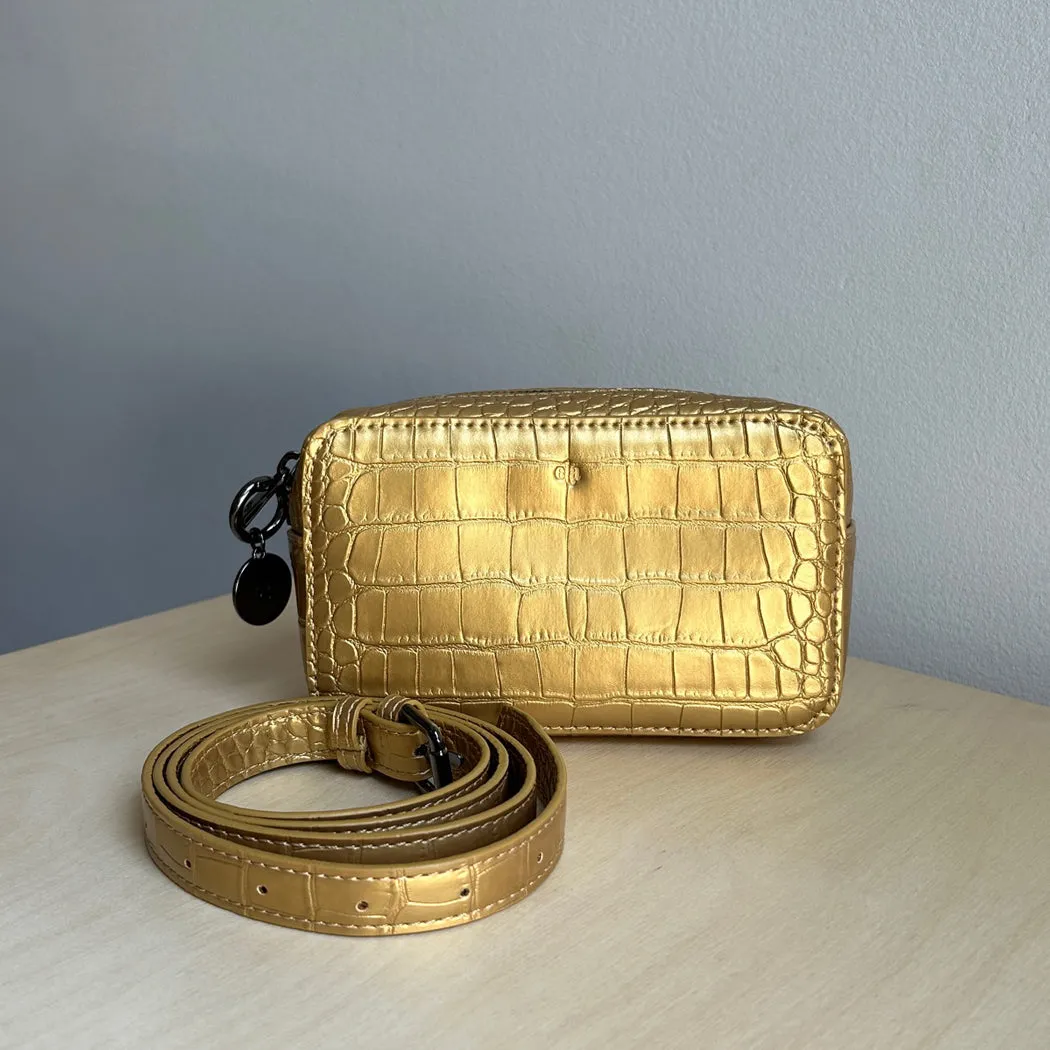 Micro Belt Bag – Starlight Croc Effect SM Sample Sale sold by ELA
