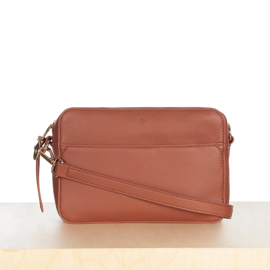 Bloom Bag – Walnut Pebble (Gold Hardware) sold by ELA