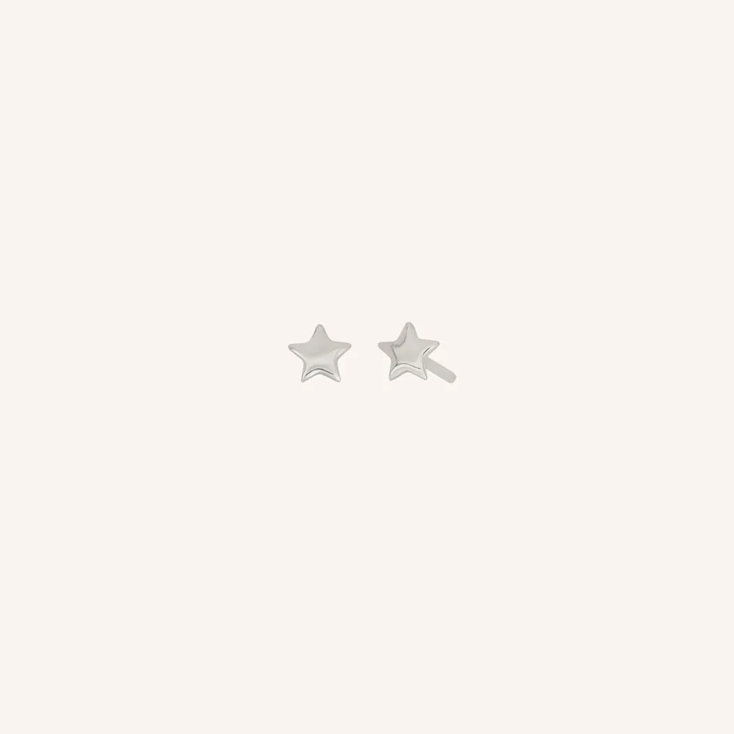 Mini Star Stud Earrings - Sterling Silver sold by ELA