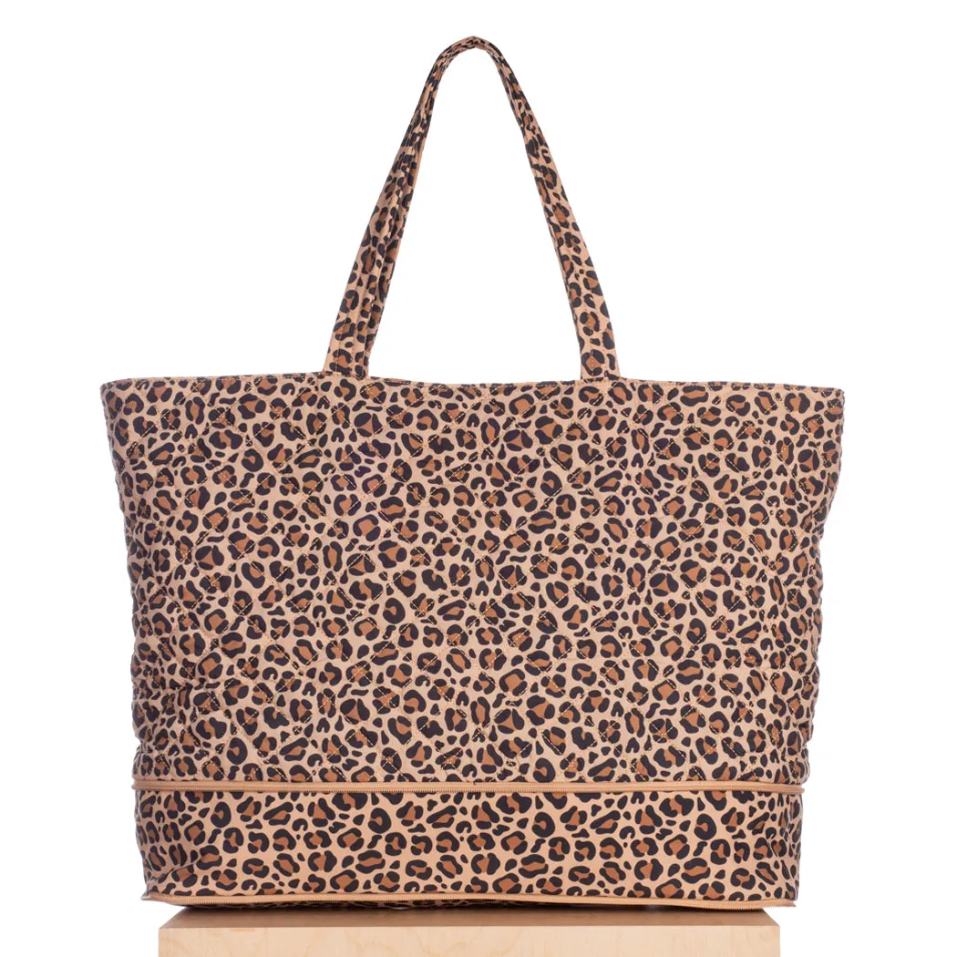 Quilted Expandable Tote – Leopard Print sold by ELA product image thumbnail 3