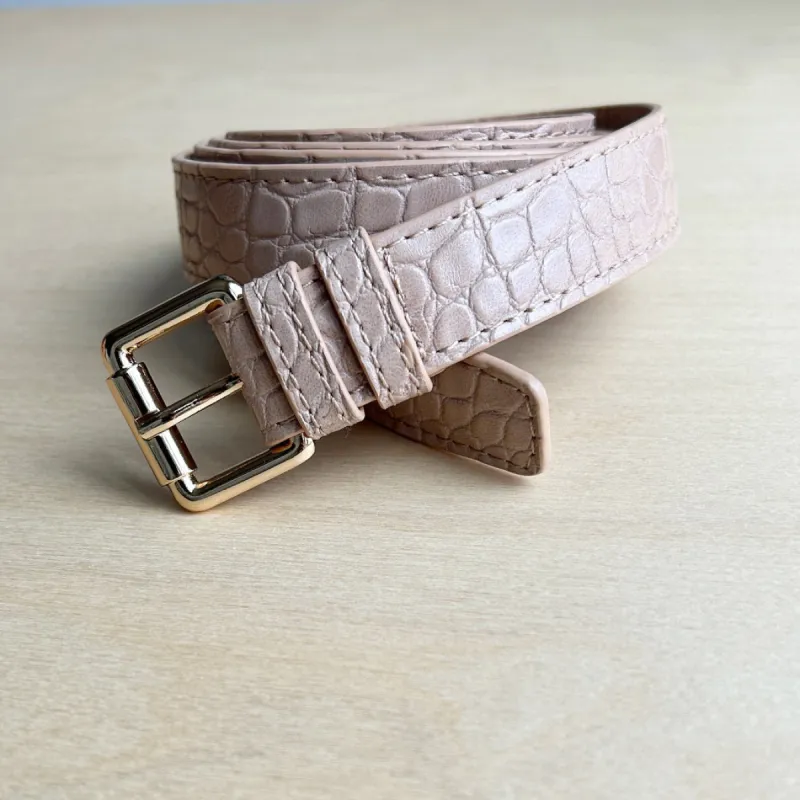 Rose Croc Pebble Belt Strap (L/XL) sold by ELA