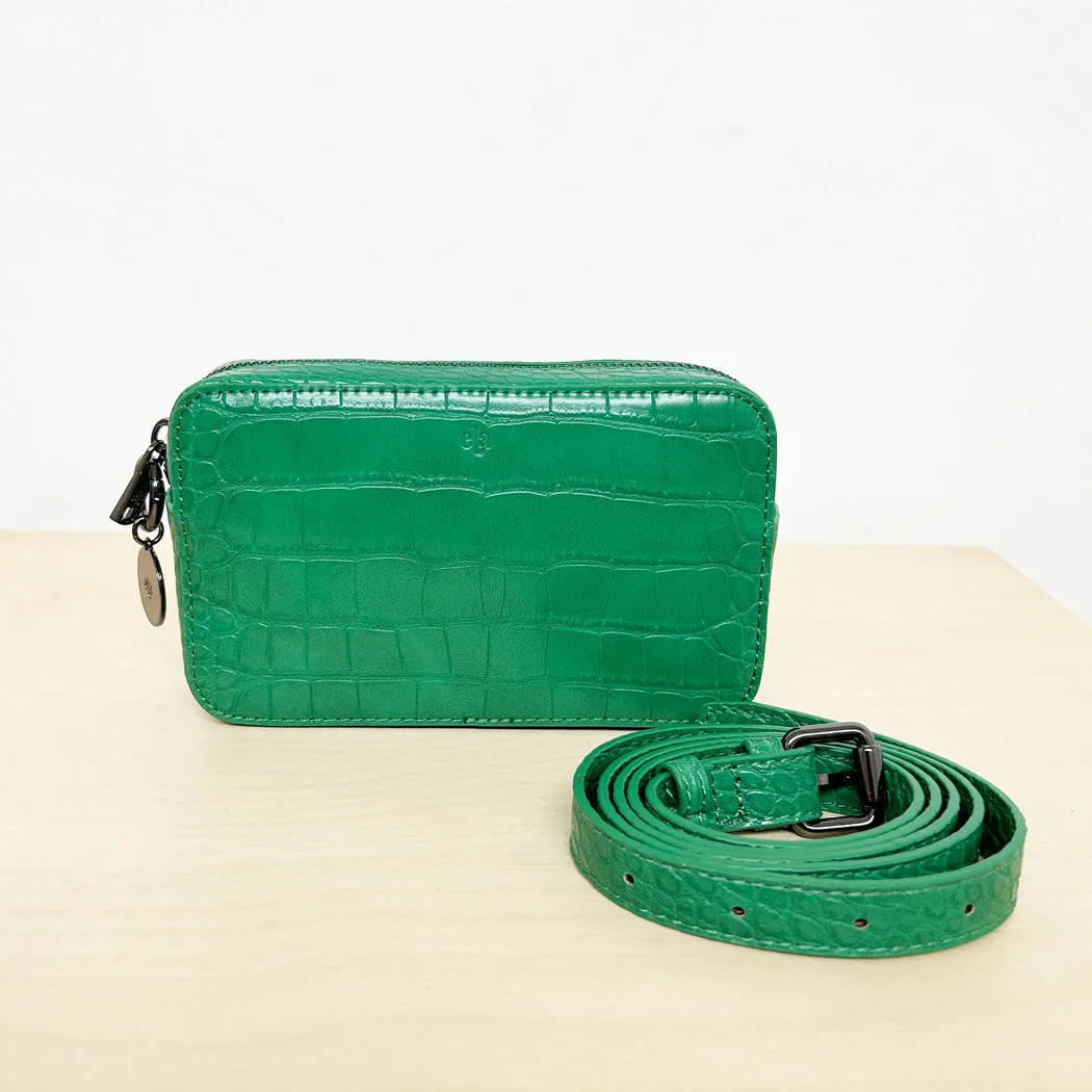 Micro Belt Bag – Lilypad Croc Effect SM Sample Sale sold by ELA