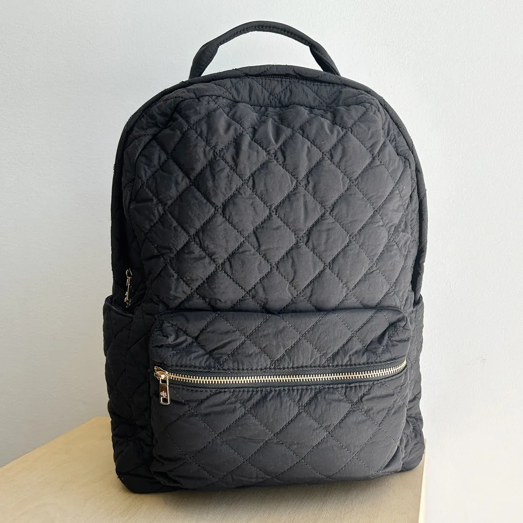 Quilted Backpack - Black sold by ELA