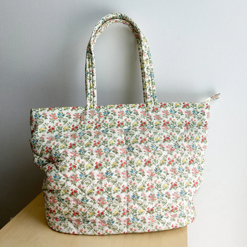 Quilted Tote - Custom Floral Print sold by ELA