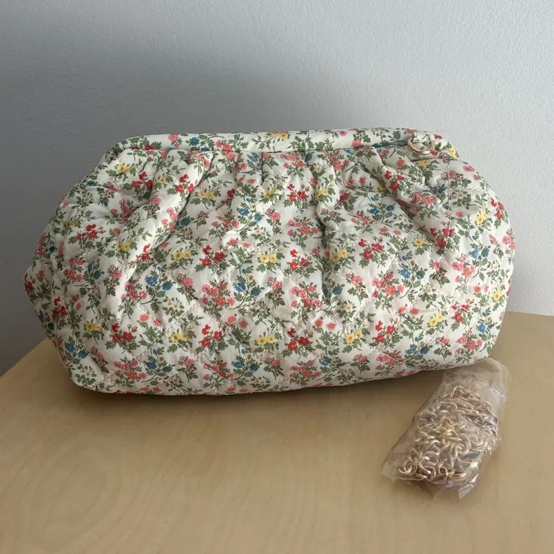 Quilted Oversized Clutch  - Custom Floral Print Sample sold by ELA