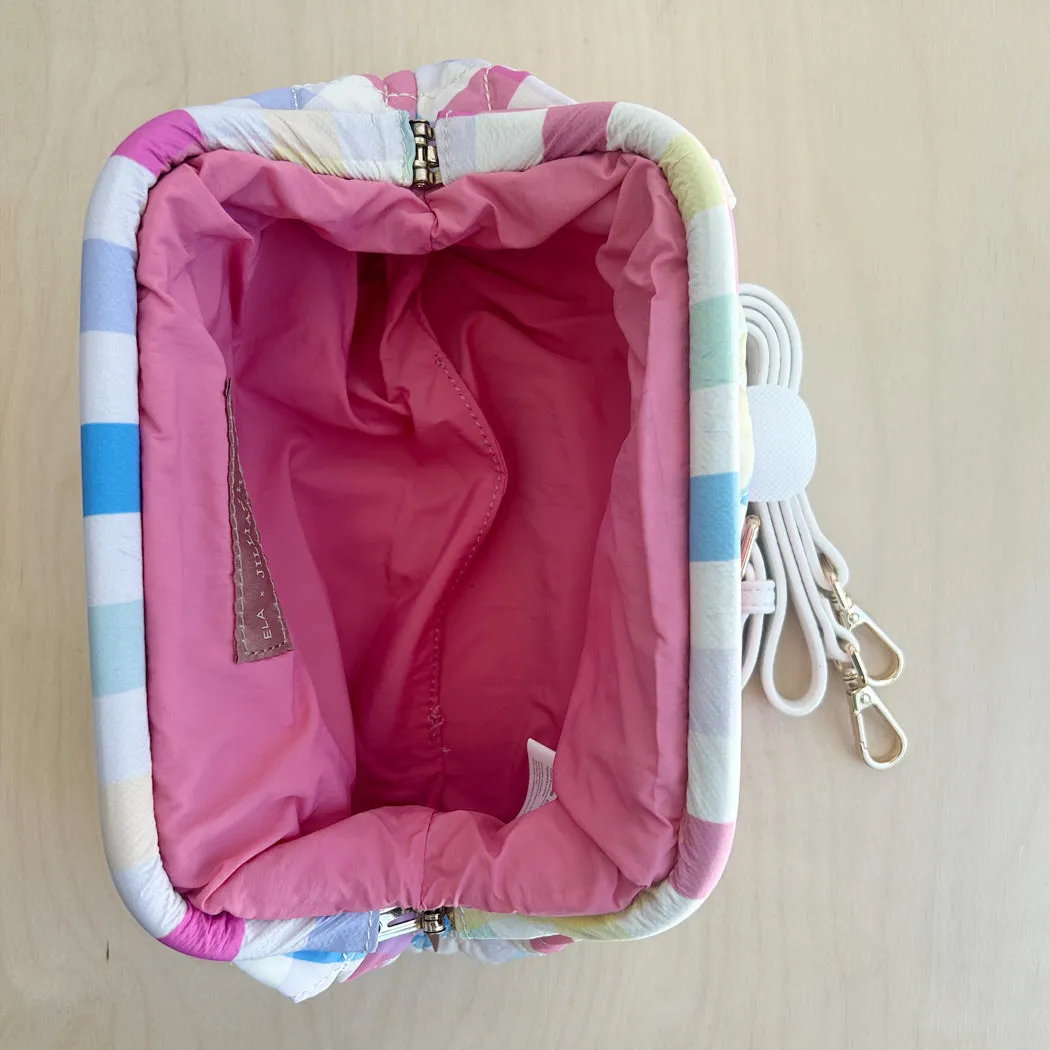 Quilted Mini Clutch - Custom Pastel Gingham Print sold by ELA product image thumbnail 2