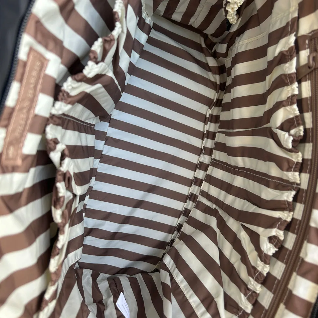 Quilted Medium Tote - Black / Stripe Interior sold by ELA product image thumbnail 2