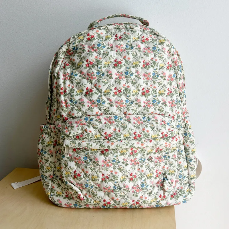 Quilted Backpack - Custom Floral Print sold by ELA