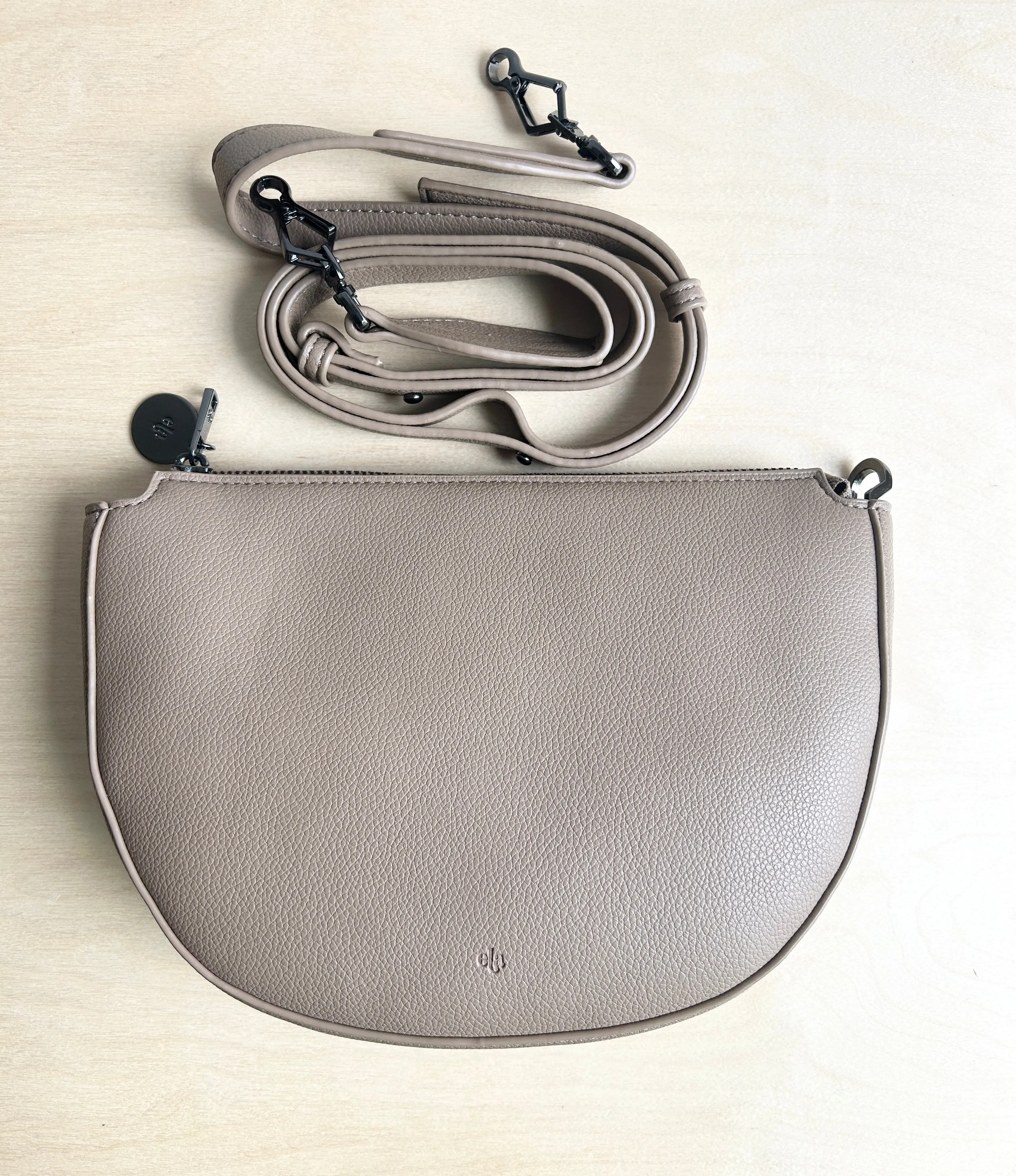 Evelyn Bag - Taupe Pebble Archive sold by ELA