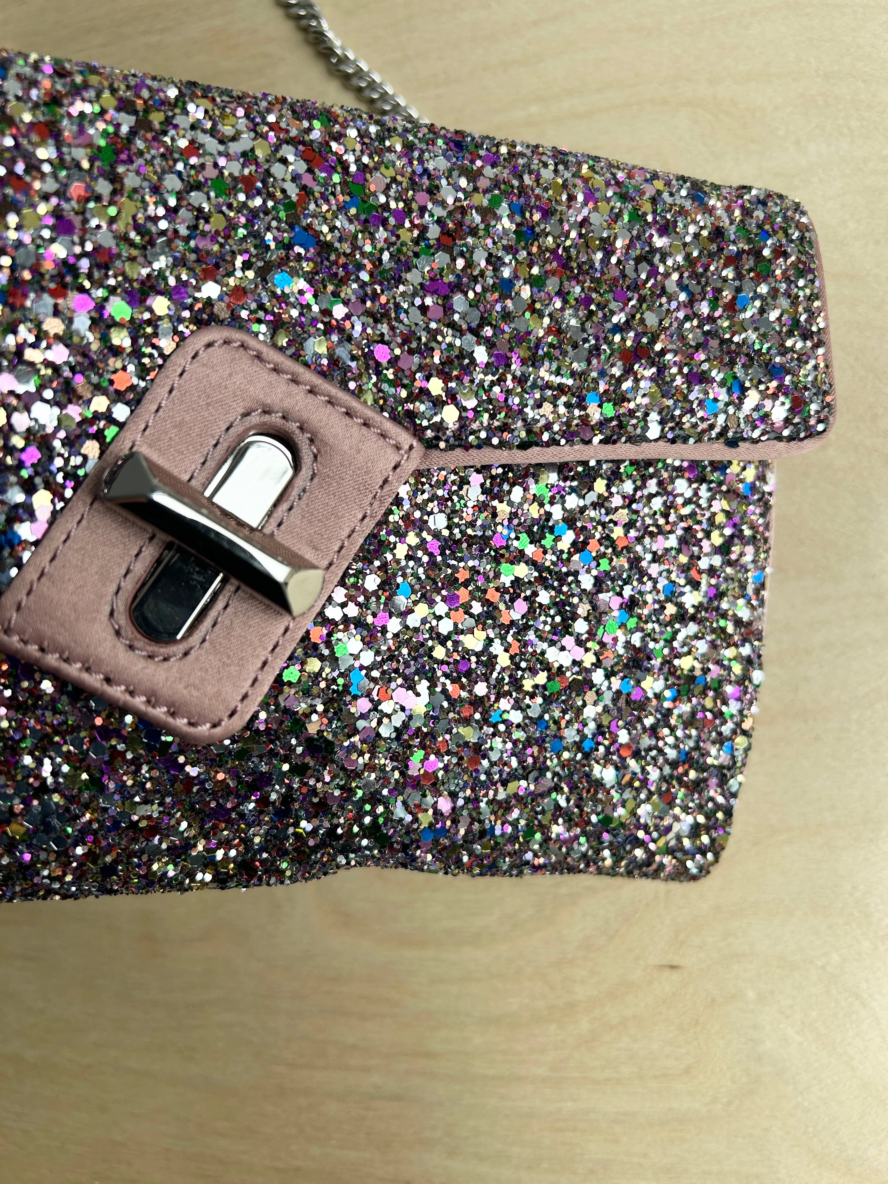 Sparkle with Silk Trim Clutch - Pink Archive sold by ELA product image thumbnail 2