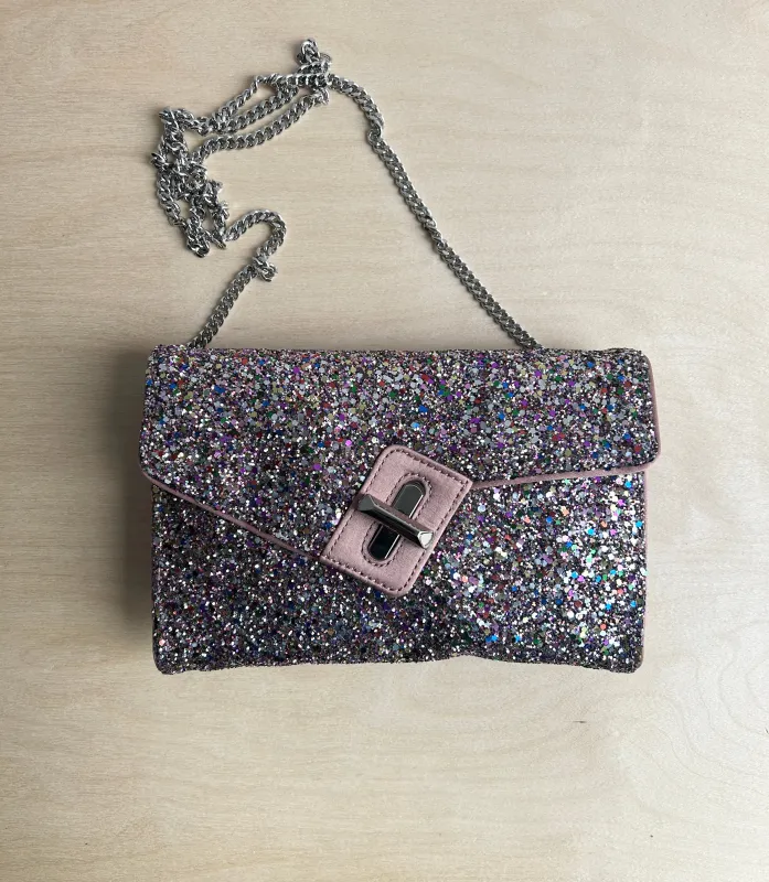 Sparkle with Silk Trim Clutch - Pink Archive sold by ELA