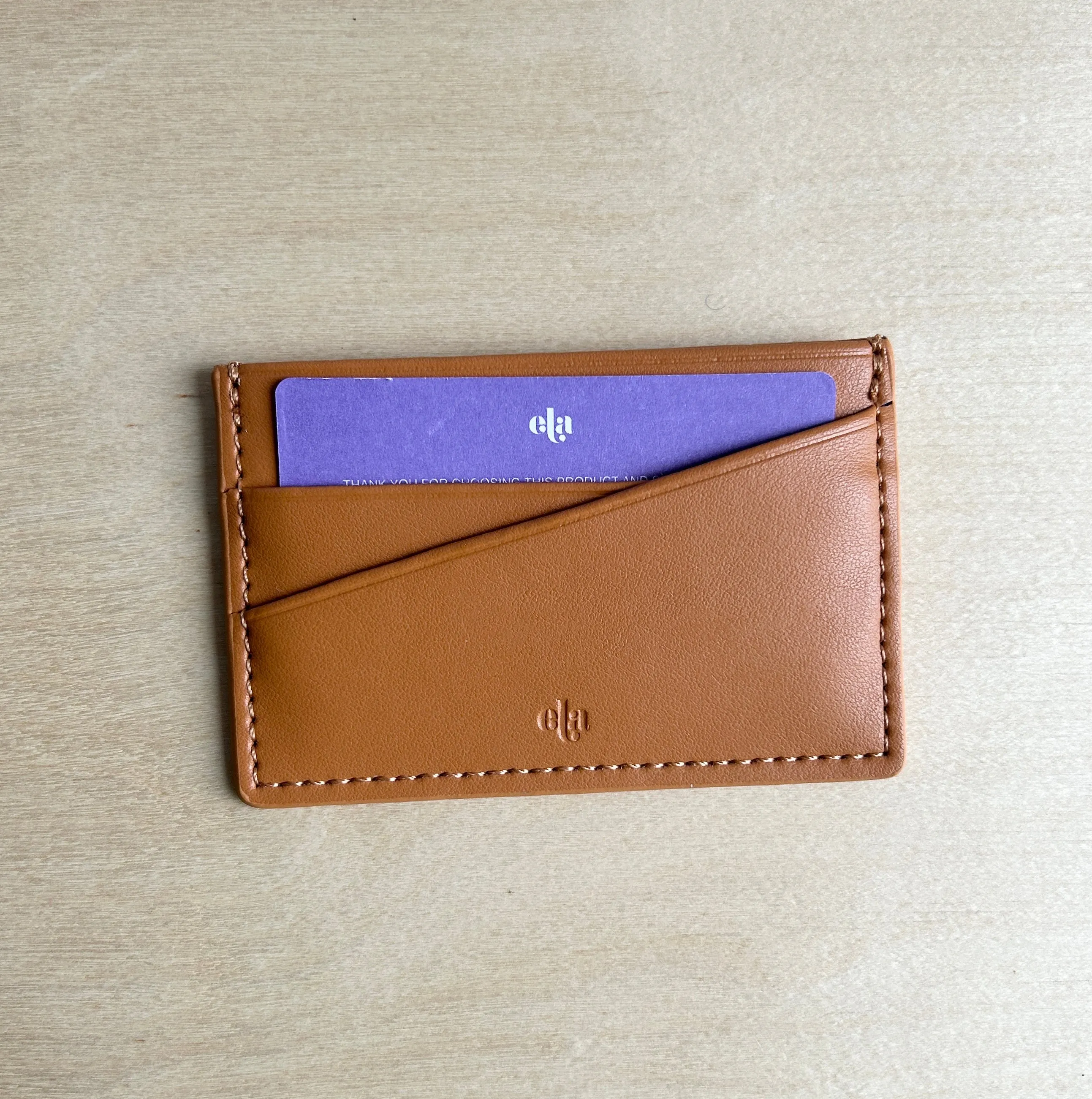 Apple Leather Cardholder - Tan Archive Sale sold by ELA
