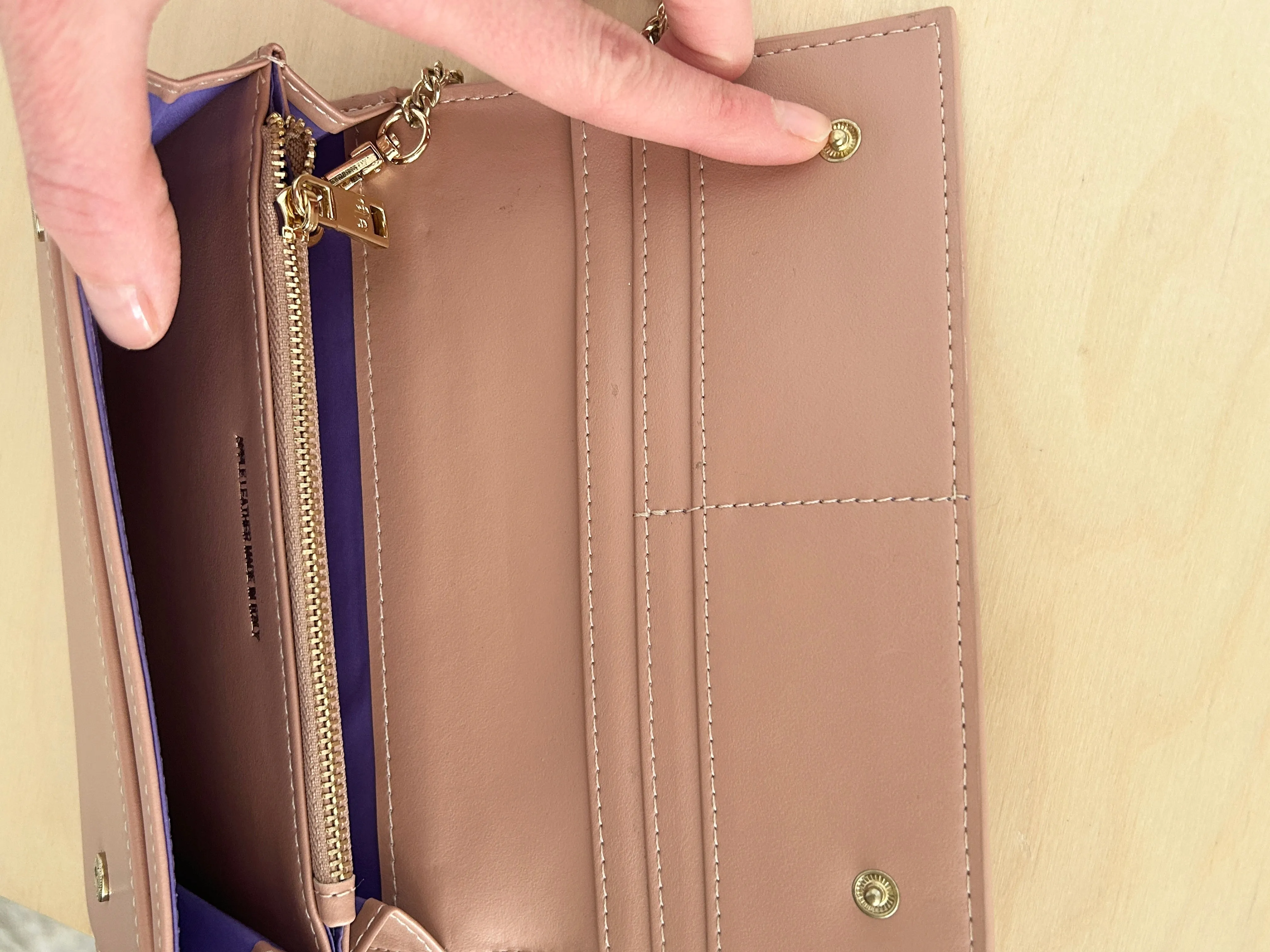 Two in One Apple Leather Wallet - Pink - Archive Sale sold by ELA product image thumbnail 3