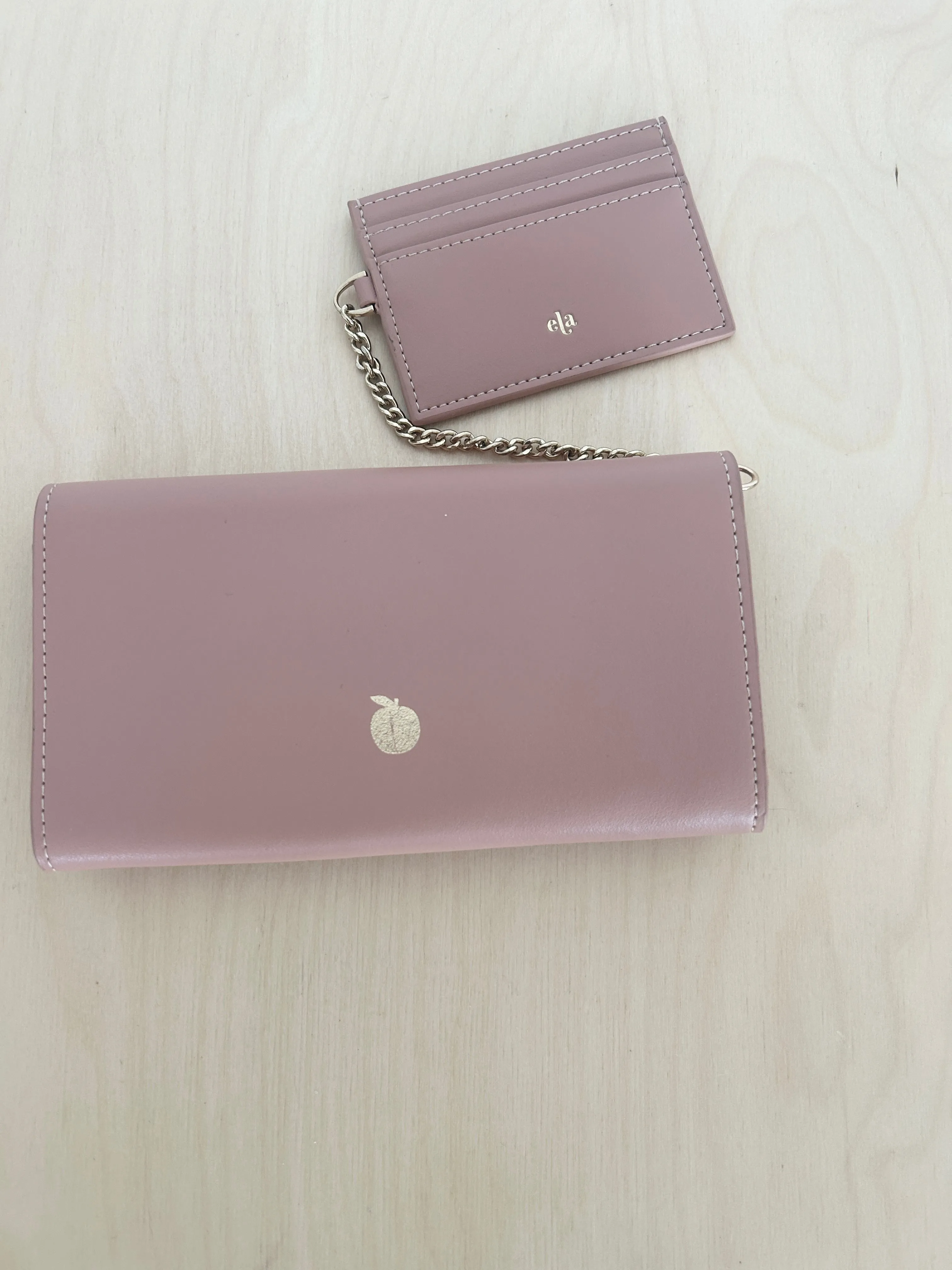 Two in One Apple Leather Wallet - Pink - Archive Sale sold by ELA product image thumbnail 2