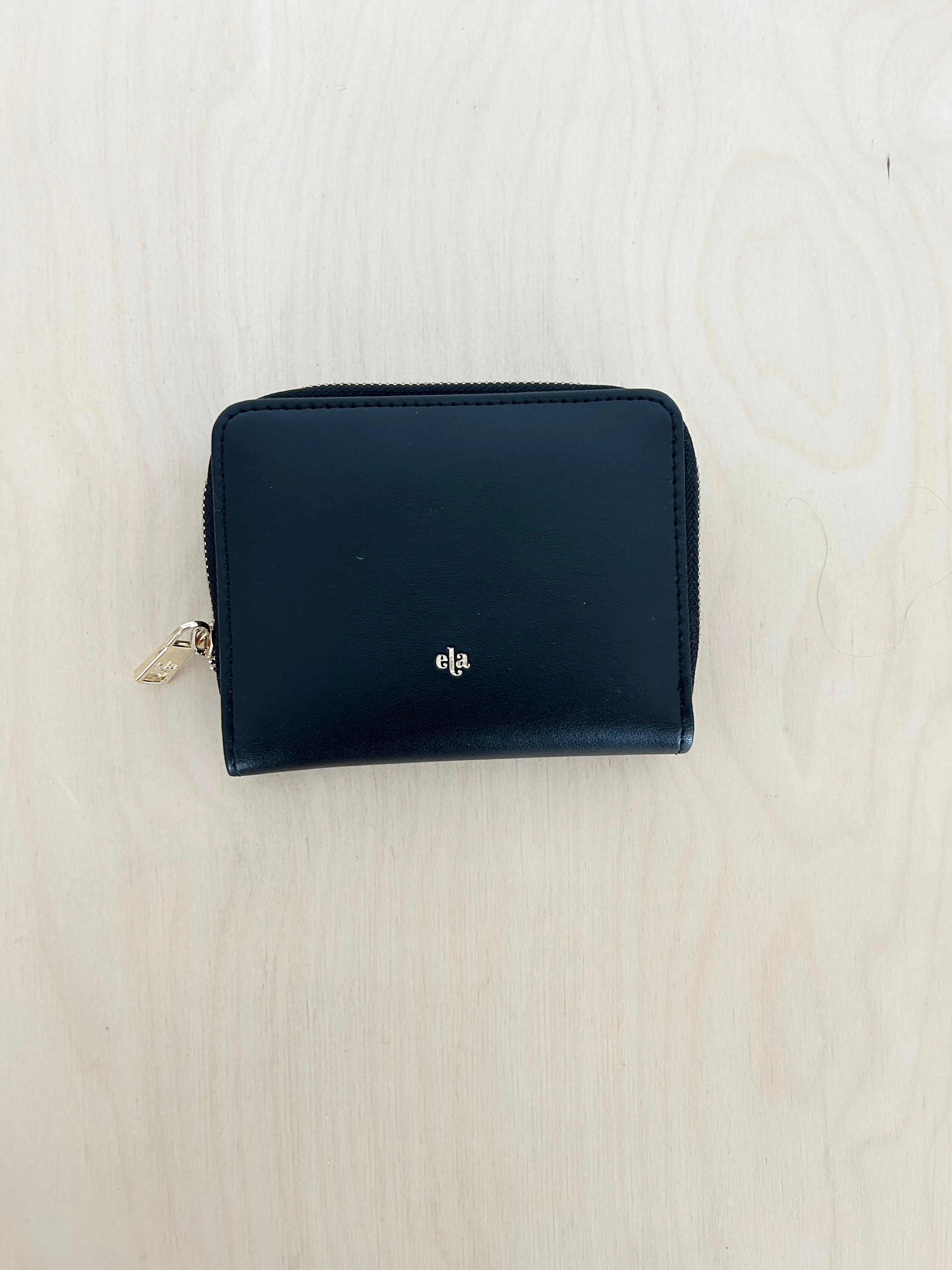 Compact Apple Leather Wallet - Black Archive Sale sold by ELA