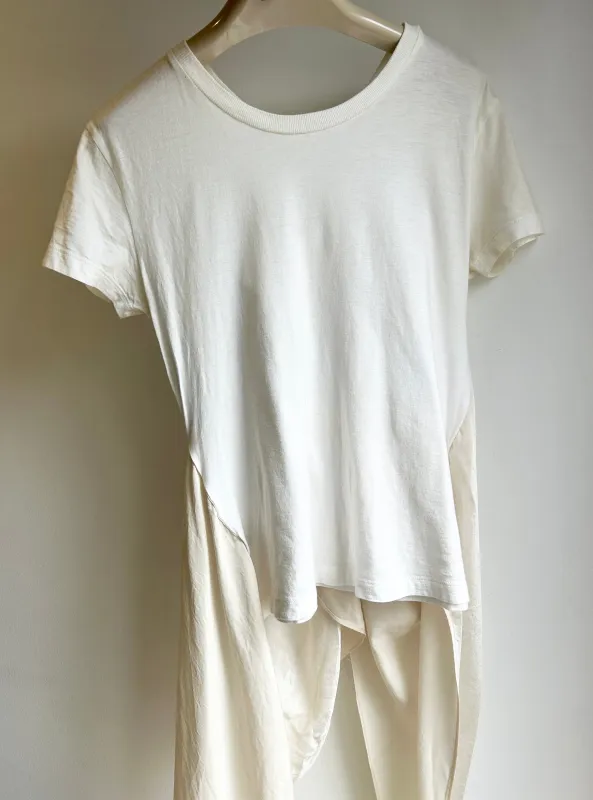 Vintage Lanvin Paris T-Shirt - White with Cape Detail - Campaign Shoot Clothing sold by ELA