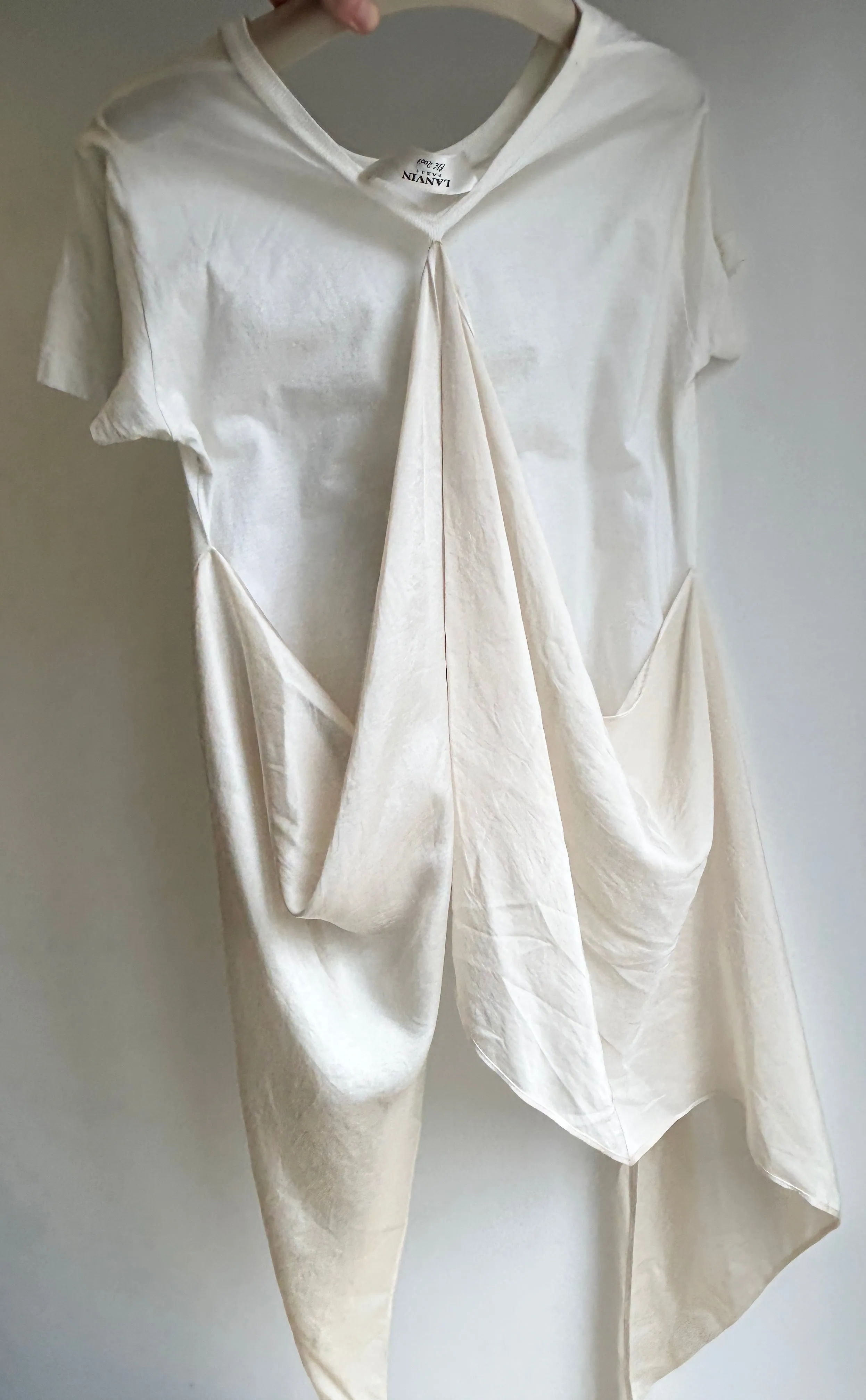 Vintage Lanvin Paris T-Shirt - White with Cape Detail - Campaign Shoot Clothing sold by ELA product image thumbnail 3