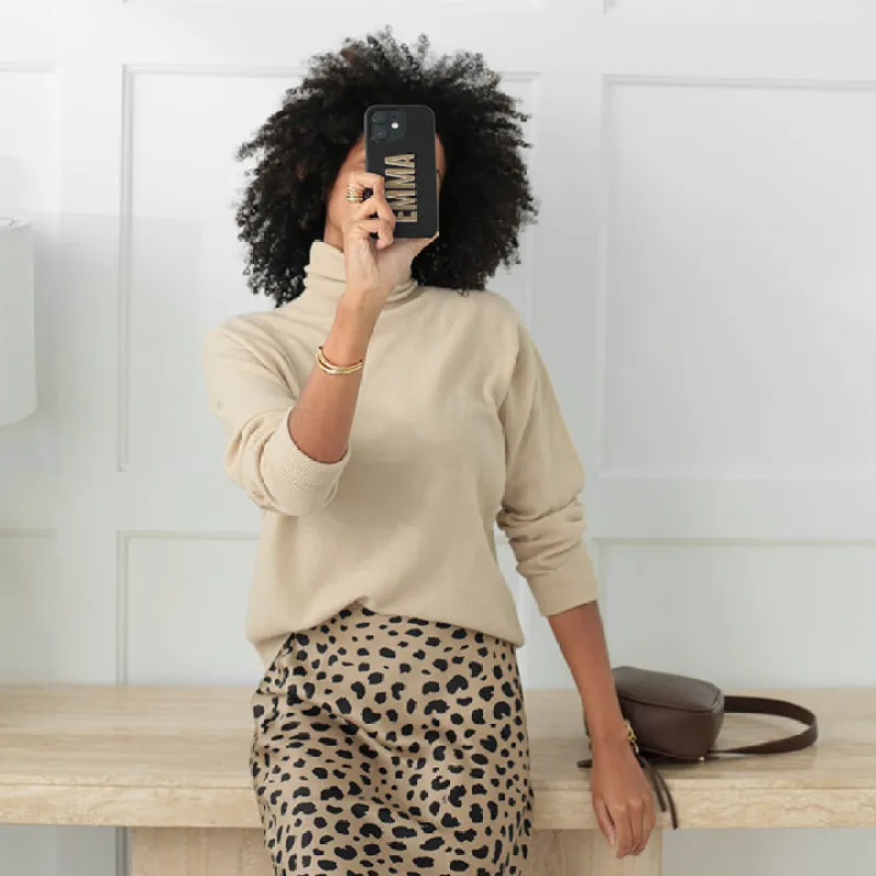 Beige Turtleneck Sweater - Campaign Shoot Clothing sold by ELA