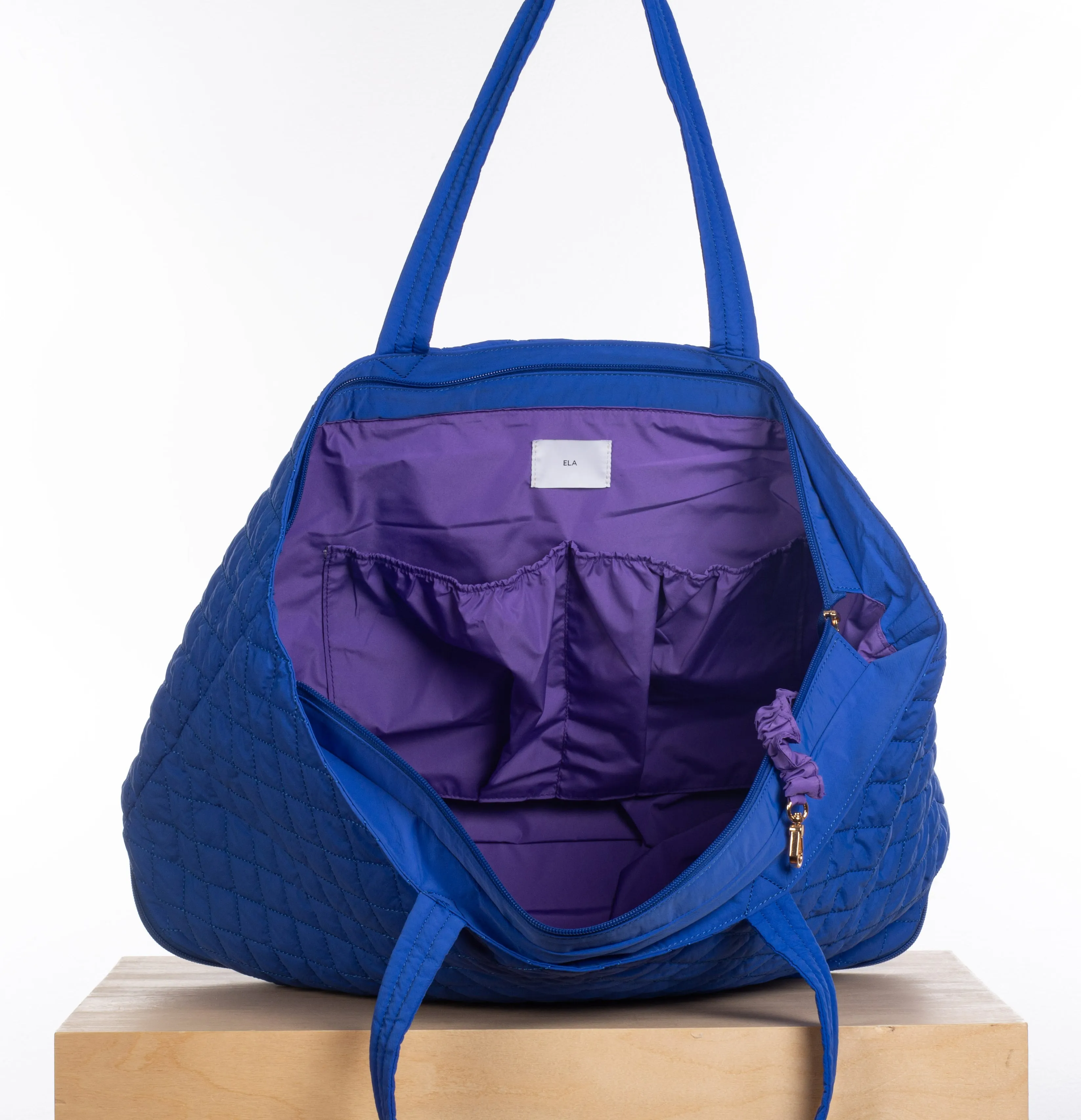 Quilted Expandable Tote - Cobalt Archive (sample) sold by ELA product image thumbnail 2