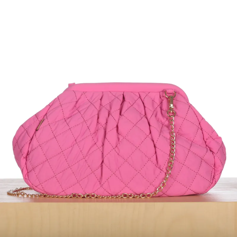 ela x Jillian Harris - Frame Clutch - Pizzazz Pink sold by ELA