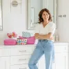 ela x Jillian Harris - Zipped Travel Case - Pizzazz Pink sold by ELA