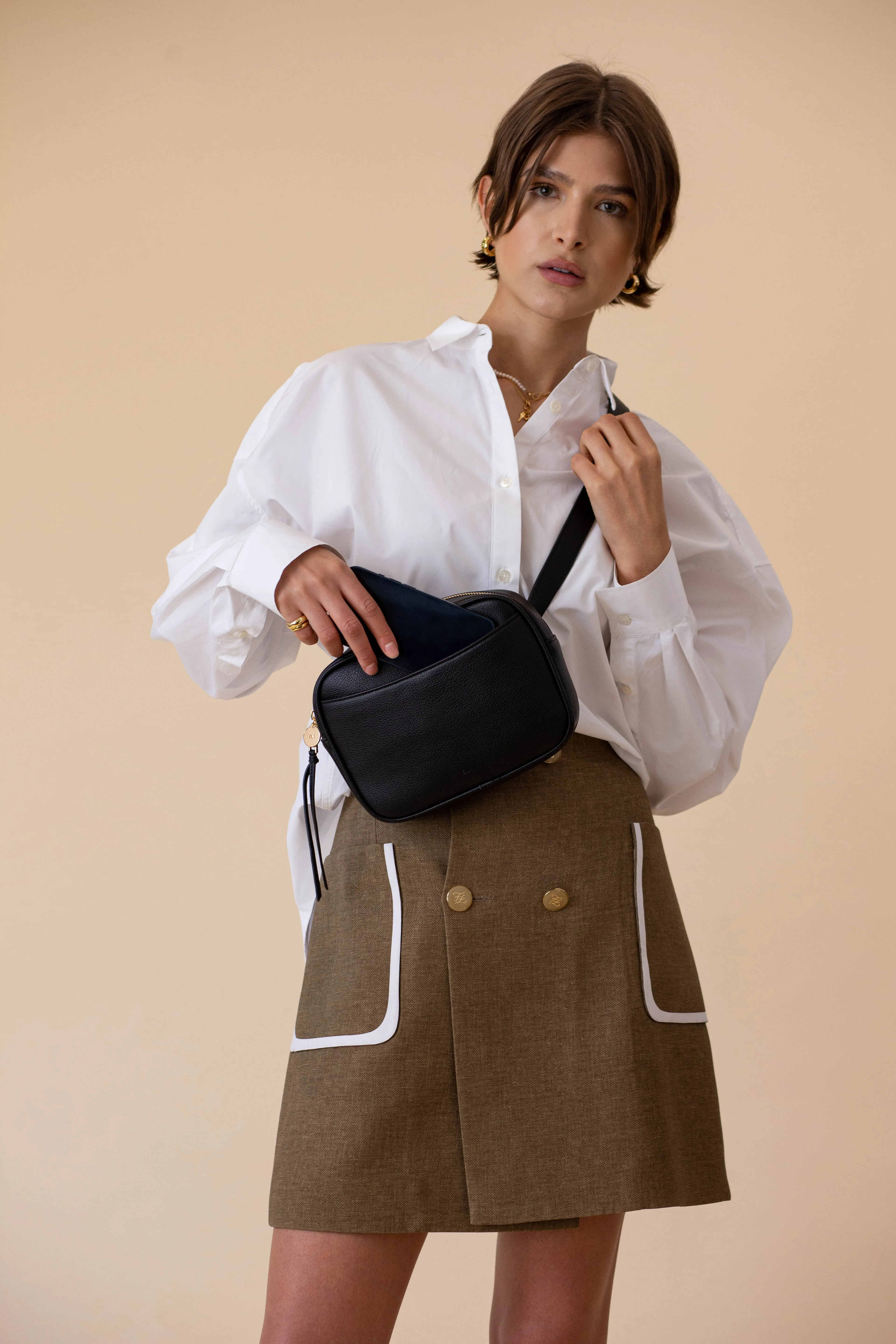 Belt Bag With Front Pocket – Black Pebble sold by ELA product image thumbnail 2