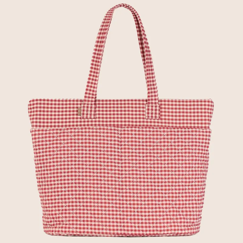 ela x Jillian Harris - Everyday Tote  - Red Gingham Print sold by ELA