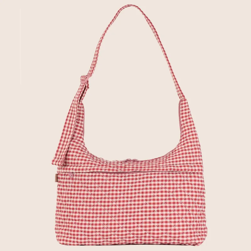 ela x Jillian Harris - Oversized Crossbody Bag - Red Gingham Print sold by ELA