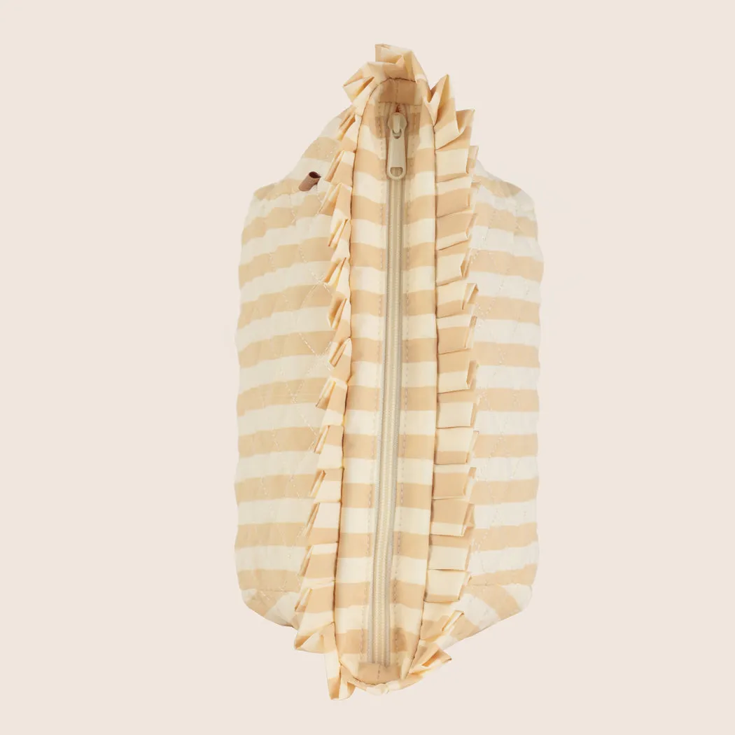 ela x Jillian Harris - Ruffle Cosmetic Case - Stripe Print sold by ELA product image thumbnail 5