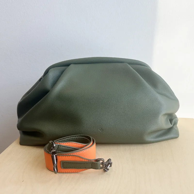 Oversized Frame Bag with strap - Green (comes with dustbag) sold by ELA