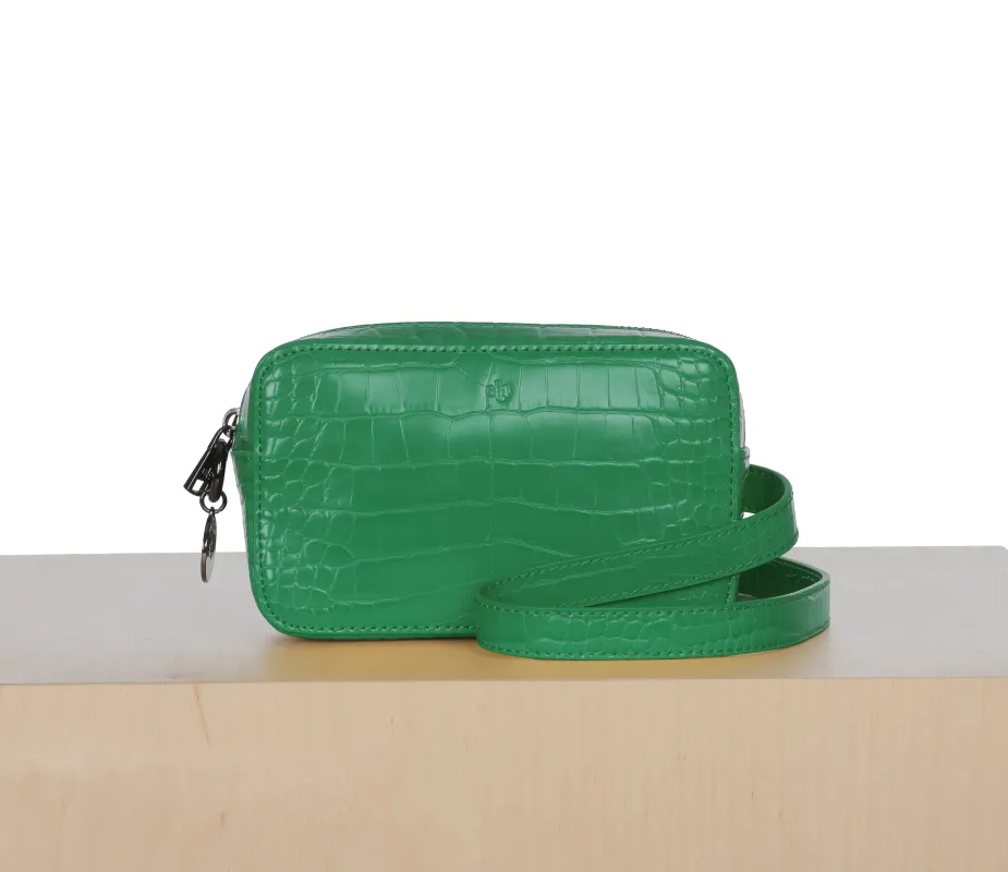 Micro Belt Bag - Green Croc Effect (showroom sample) made by ELA