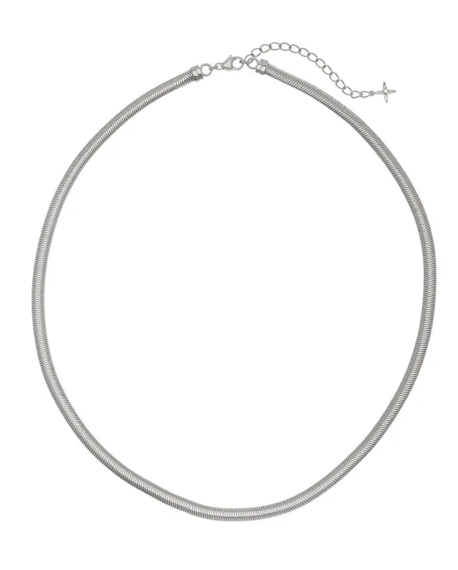 Snake Chain Necklace - Silver - Sample sold by ELA