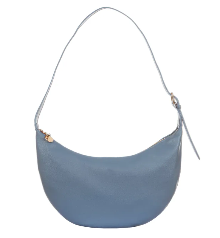 Slouchy Crossbody Bag - Blue Pebble made by ELA