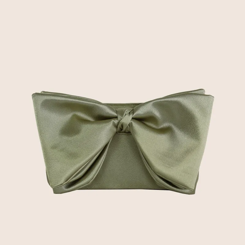 ela x Jillian Harris - Bow Clutch - Green made by ELA