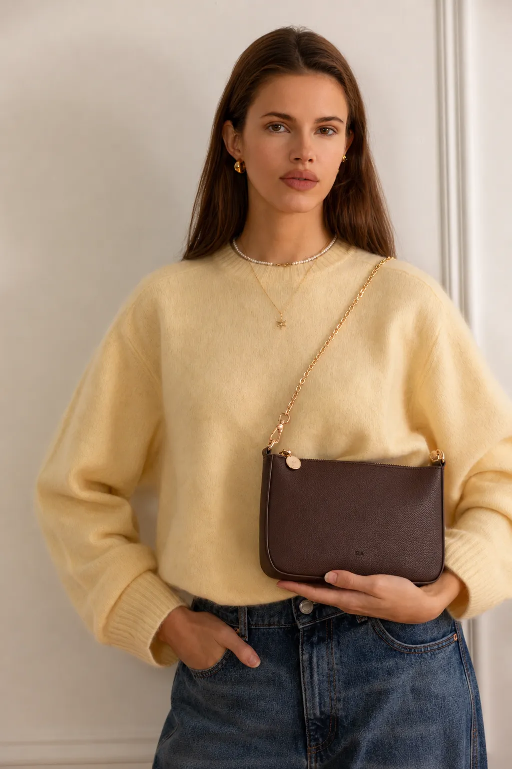 Charlotte Bag - Chocolate Brown Pebble sold by ELA product image thumbnail 2
