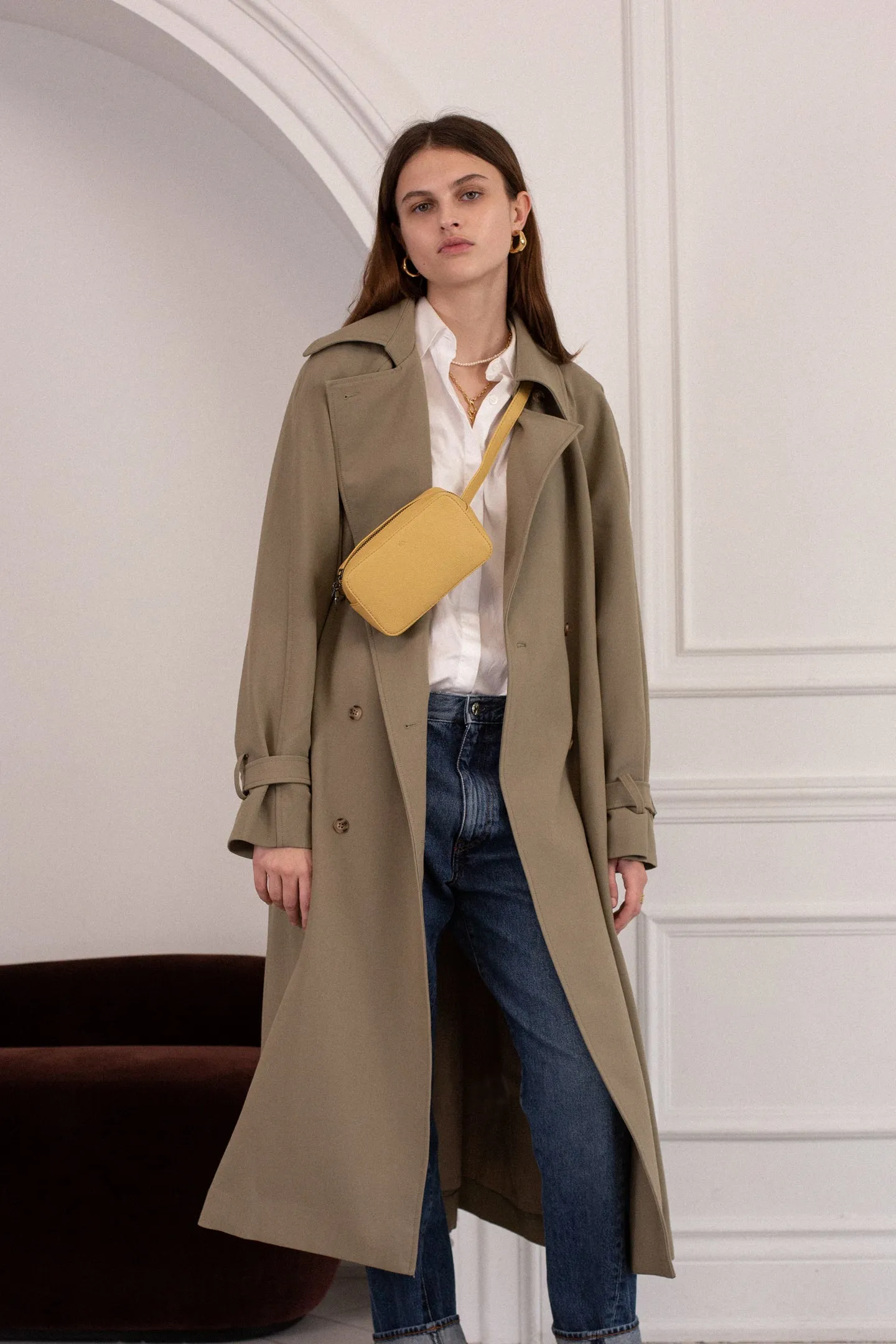 Micro Belt Bag – Yellow Pebble with Gunmetal Hardware sold by ELA product image thumbnail 2